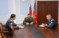 Министр внутренних дел встретился с новым начальником управления МВД по Липецкой области 