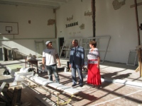 Михаил Гулевский проверил ремонт спортзала в школе №14 и встретился с жителями Опытной станции