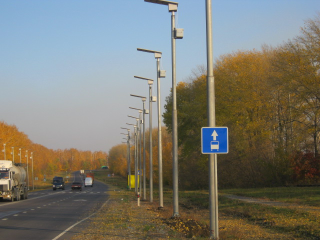 В Липецкой области появились светильники на солнечных батареях