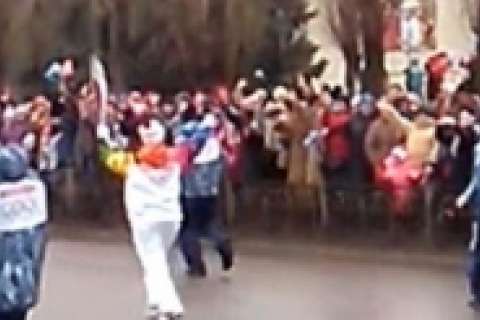 В Липецке дважды погас факел Эстафеты олимпийского огня
