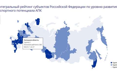 Липецкая область возглавила вторую группу рейтинга по развитию экспортного потенциала АПК