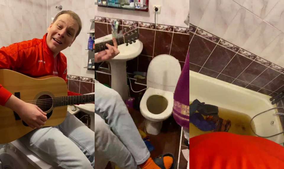 Липецкий депутат-коммунист спел в затопленном фекалиями домашнем туалете
