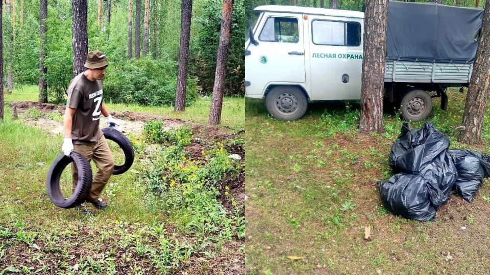 Добровольцы собрали 50 мешков мусора у Липецкого водопада