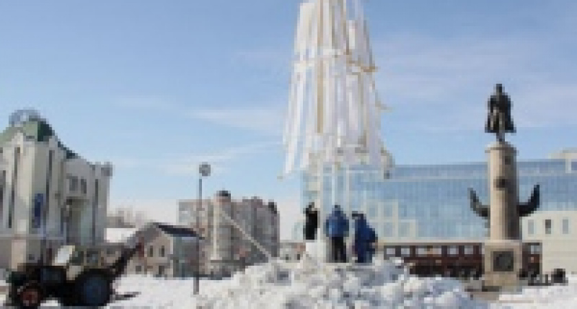 Ледяной корабль на площади Петра Великого демонтирован 