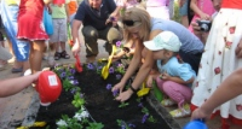 Маленькие липчане украсят «Берёзовую аллею» цветами