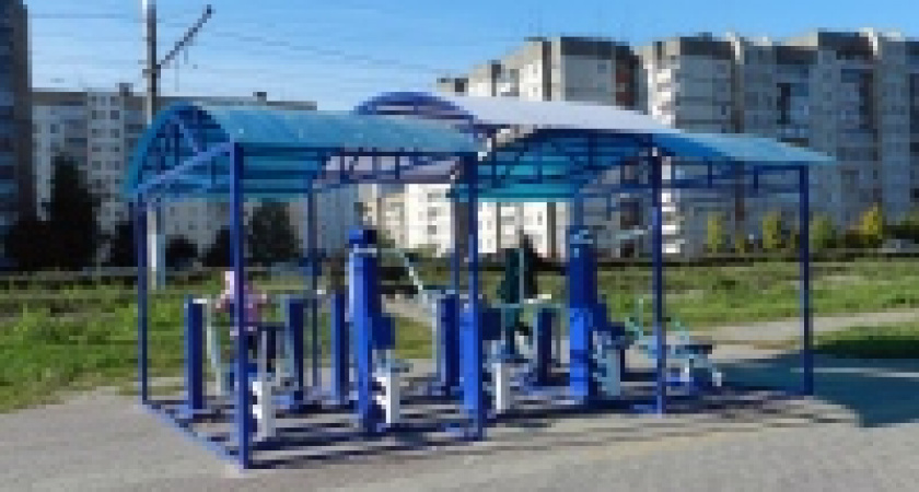 На Березовой аллее в Липецке установили спортивные тренажеры