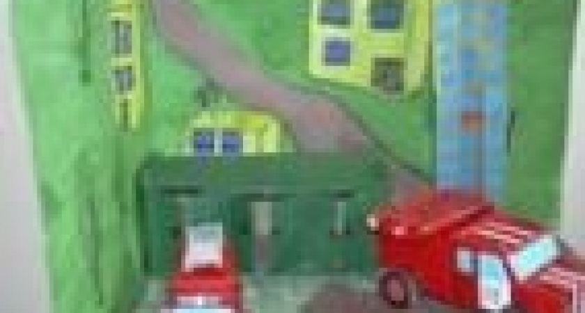 Юные художники творили для пожарных