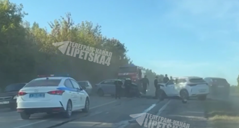 На Чаплыгинском шоссе под Липецком пострадали в ДТП двое детей