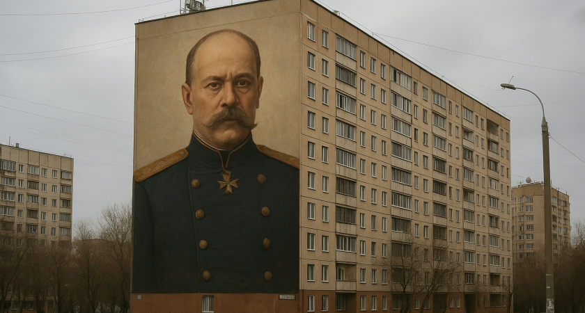 Дом на Коммунаров украсили изображением генерал-прокурора Российской империи