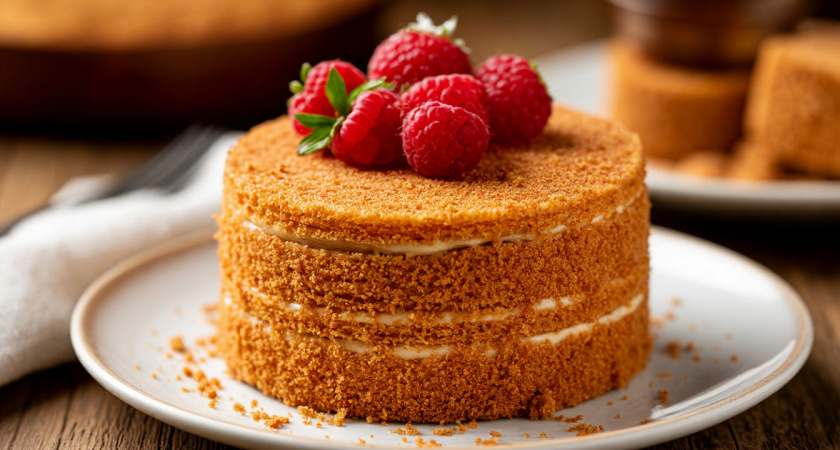 Медовик на один корж: быстрый, мягкий и очень нежный десерт