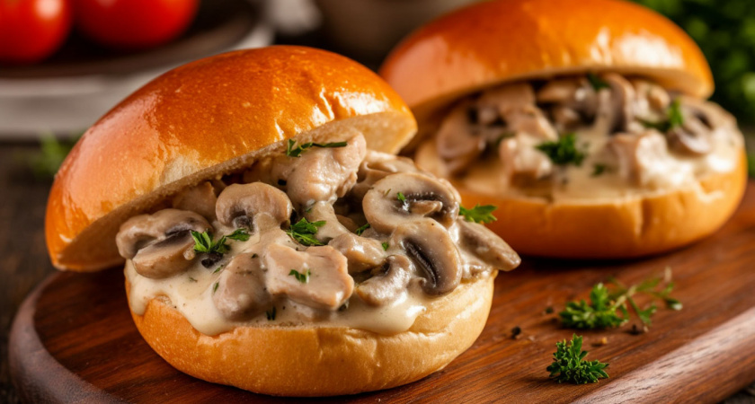 Лепёшки с курицей и грибами в сливочном соусе: сметут быстрее, чем пирожки или чебуреки - 8 штук всего за 40 минут