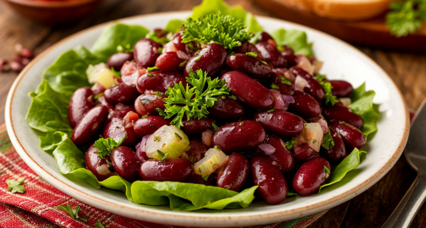 Салат с красной фасолью – обязательное угощение на новогоднем столе: как задобрить Огненную Лошадь