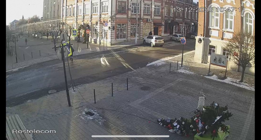 В Ельце ураган повалил новогодние ёлки и повредил праздничные украшения