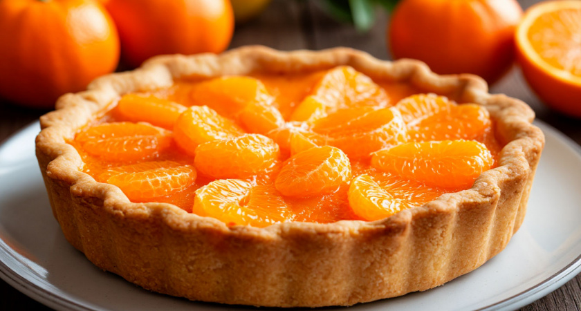 Пирог с мандаринами на сковороде: 30 минут и самый новогодний десерт готово