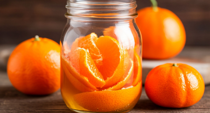 Мандариновые корки заливаю растительным маслом — всю зиму наслаждаюсь своей хитростью: простой лайфхак
