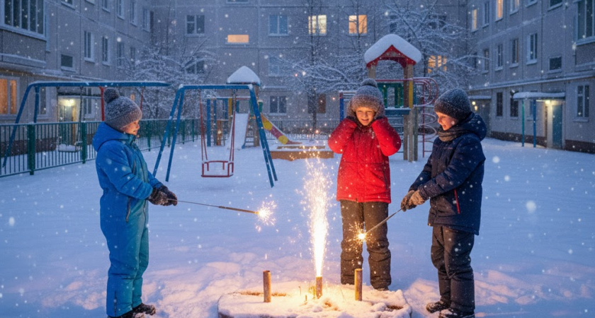 Липецкие школьники устроили опасные игры с петардами на остановке