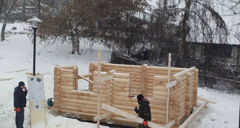В Волово к Крещению строят купель на месте разрушенного храма