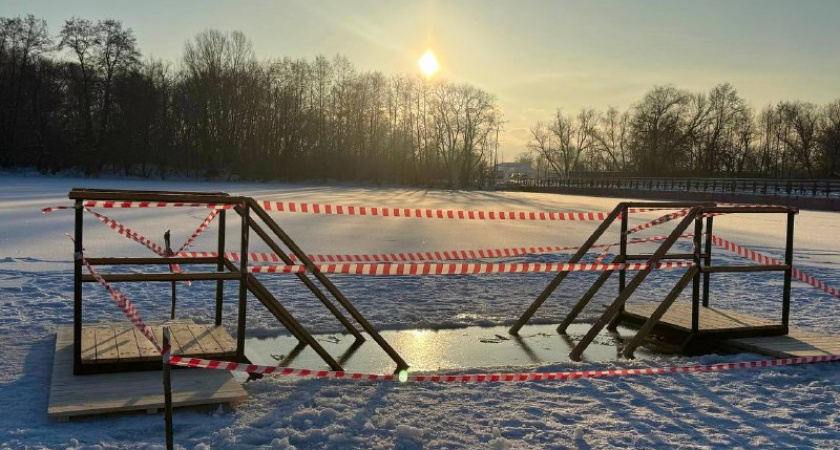 Купель для Крещенских купаний смонтировали на липецком пляже