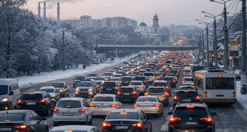 Двухкилометровая пробка парализовала ЛКАД после утреннего ДТП