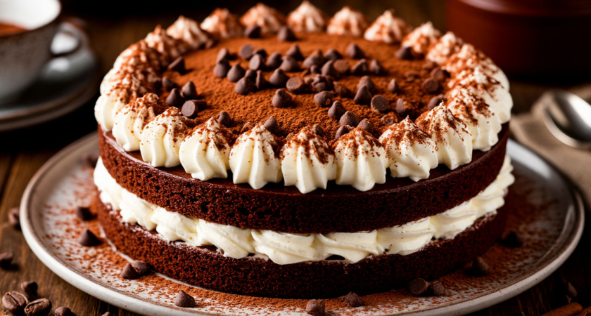Торт «Три стакана»: яйца и масло не понадобятся - влажный шоколадный бисквит, нежный сметанный крем без заморочек