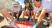 Граффити дорожной безопасности появились на липецких тротуарах