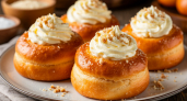 Булочки с кремом меньше чем за час вместо куличей на Пасху: вкуснее и проще - секрет теста, которое "топят" в воде, а не ждут часами