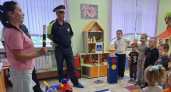 Липецкие госавтоинспекторы организовали занятие для малышей в селе Тростное