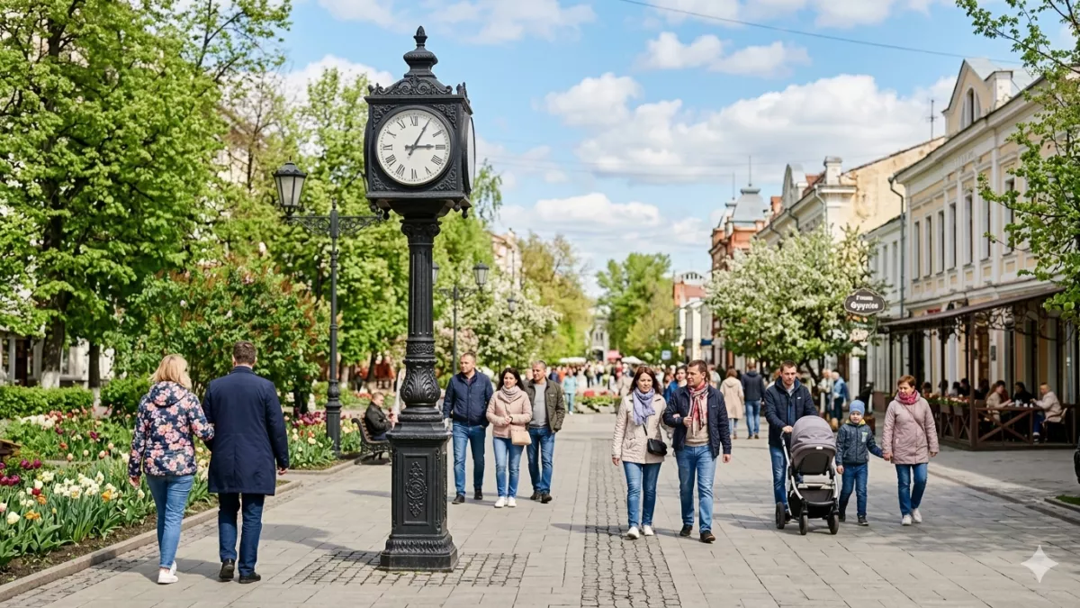 Липецкие меценаты подарят городу чугунные часы на улице Фрунзе