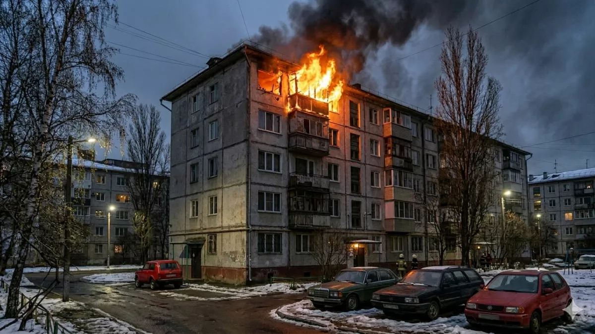 На Архангельской вспыхнул пожар в пятиэтажке