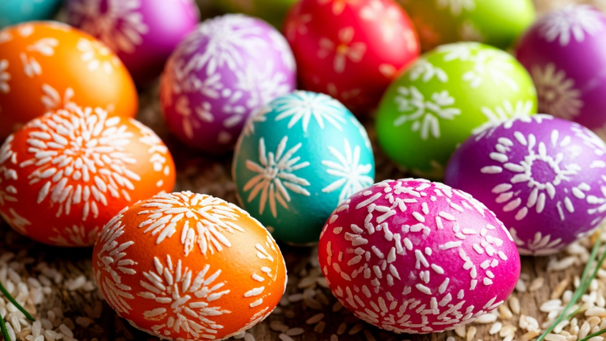 Крашу яйца на Пасху рисом и поражаюсь результатом — соседки наперебой выпрашивают необычный рецепт