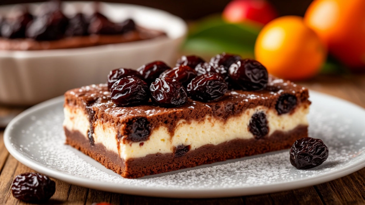 Творожный пирог с черносливом и шоколадной крошкой: рецепт, который захочется повторить