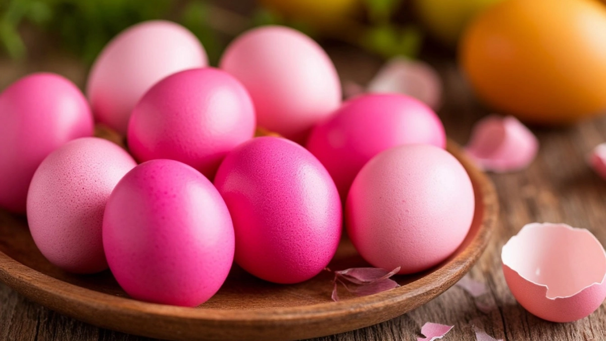 Луковая шелуха больше не нужна: крашу пасхальные яйца свёклой — получаются как драгоценные камни