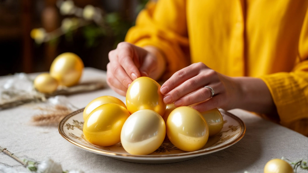 Золотые яйца на Пасху 2026: как покрасить скорлупки в насыщенный жёлтый без куркумы — притянут в дом счастье и достаток