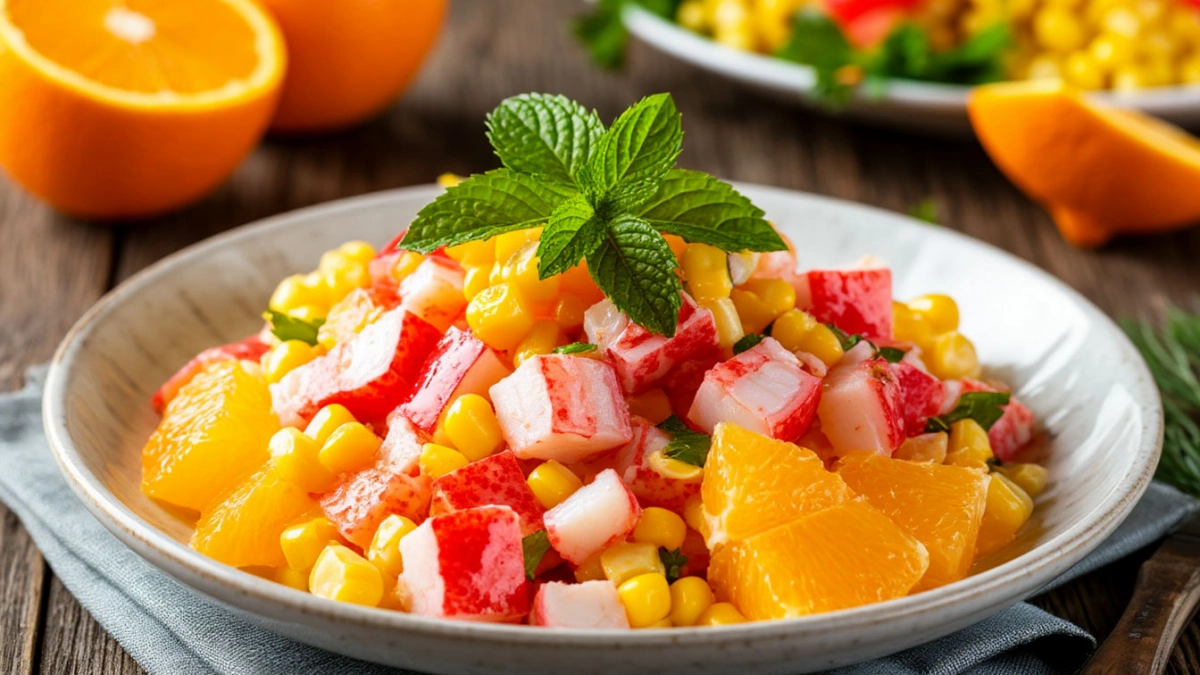 Королевский крабовый салат с апельсином: как поразить всех гостей — вкуснятина неимоверная, а готовится легче лёгкого