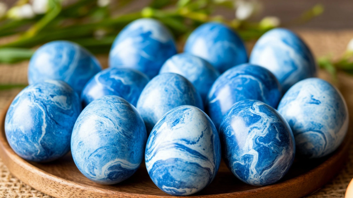 Делаю яйца "Сапфиры" на Пасху — руки чистые, а результат бомба: не лук, не каркаде – вот, что понадобится