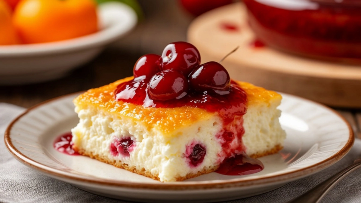 Творог и вишня: запеканка с конфитюром сверху — пальчики оближешь, а готовится проще простого