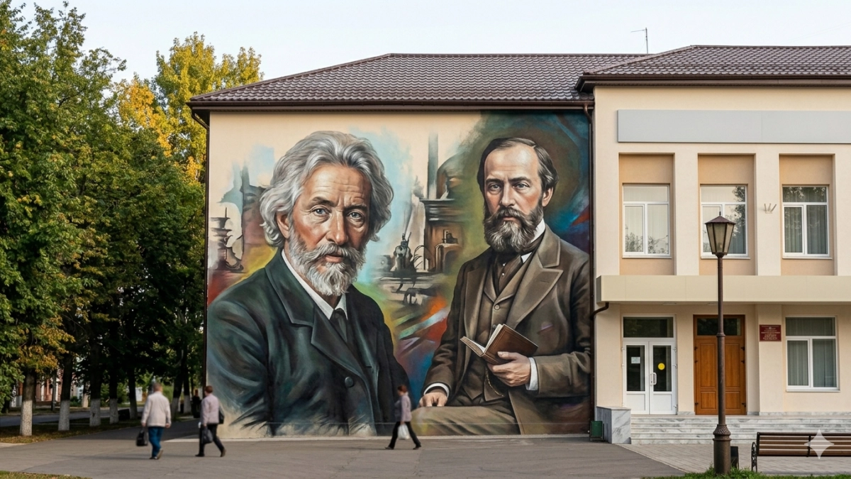 Граффити с Репиным и декабристом Одоевским появятся в обновлённом ДК на улице Одоевского