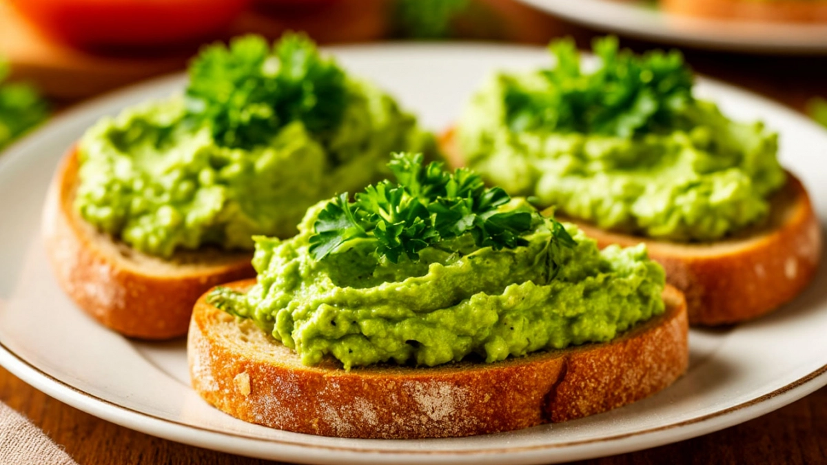 Ресторанная закуска из простых продуктов: нежная сливочная намазка из зелёного горошка — ярко, сытно, празднично