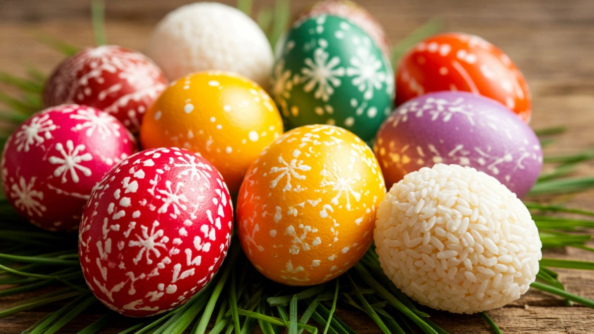 Без грязи и скучных наклеек: вот как легко покрасить яйца в рисе – каждая крашенка будет уникальной