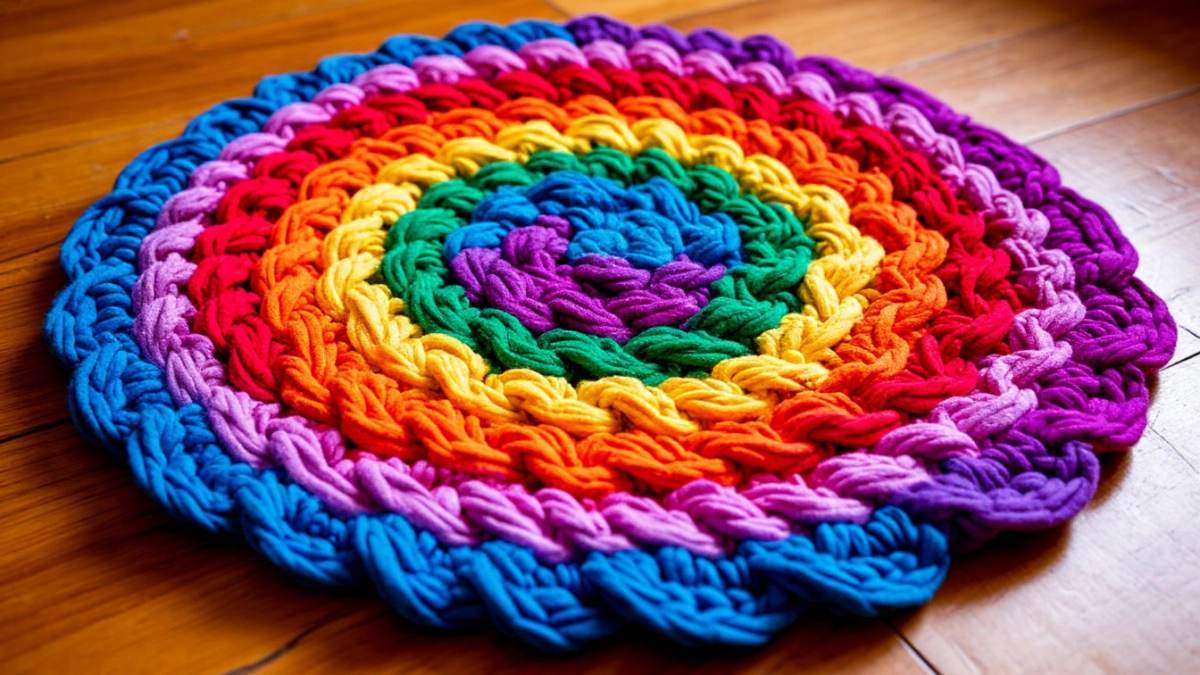Старые футболки и веревки больше не выбрасываю – плету коврики: простейшая техника, которую каждая знает с детства