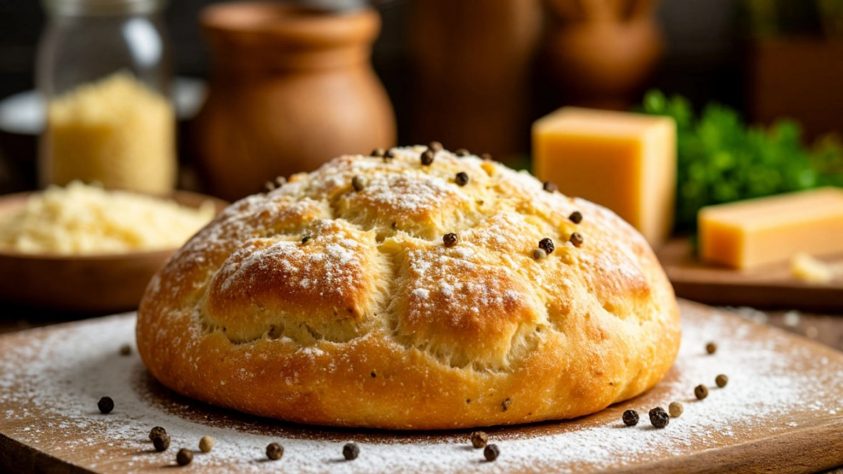 Вместо сладкого кулича: готовим итальянский сырный хлеб на Пасху — пармезан и чёрный перец