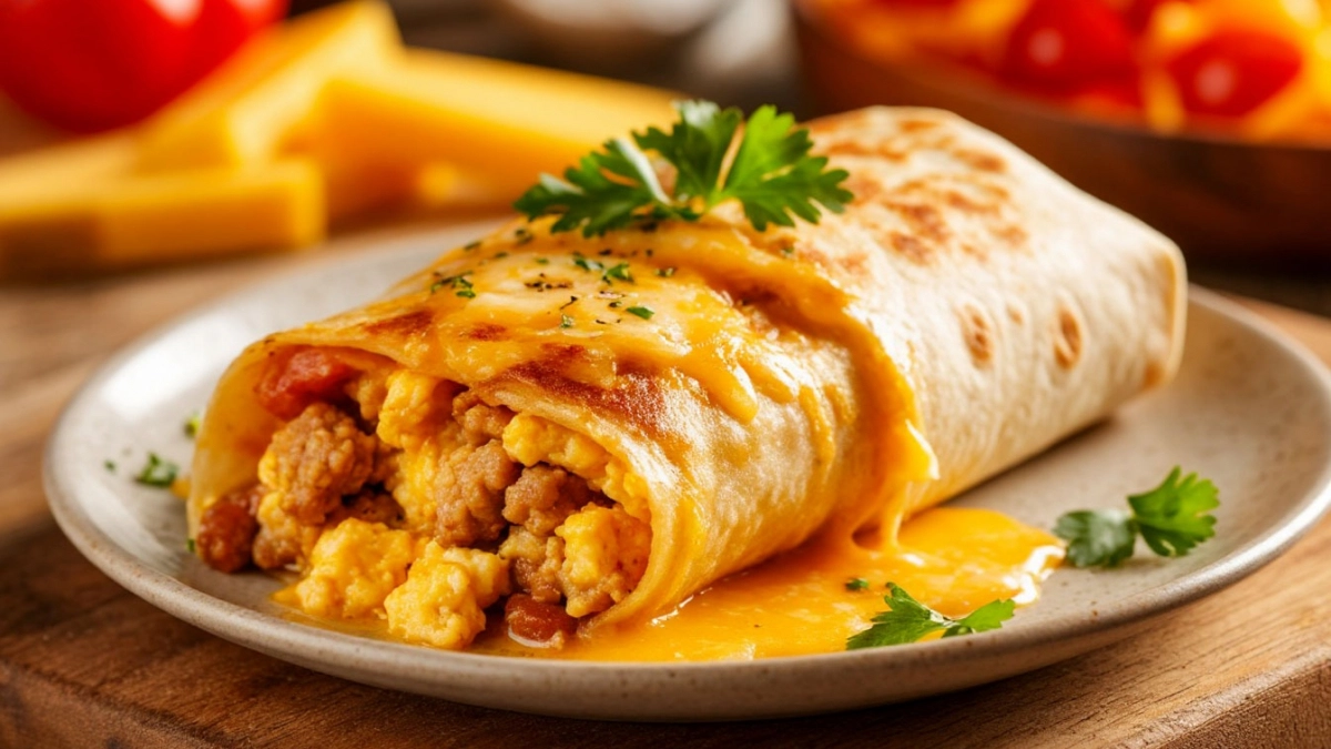 Хрустящее буррито на завтрак: забудьте про скучные сырники — это объедение с расплавленным сыром