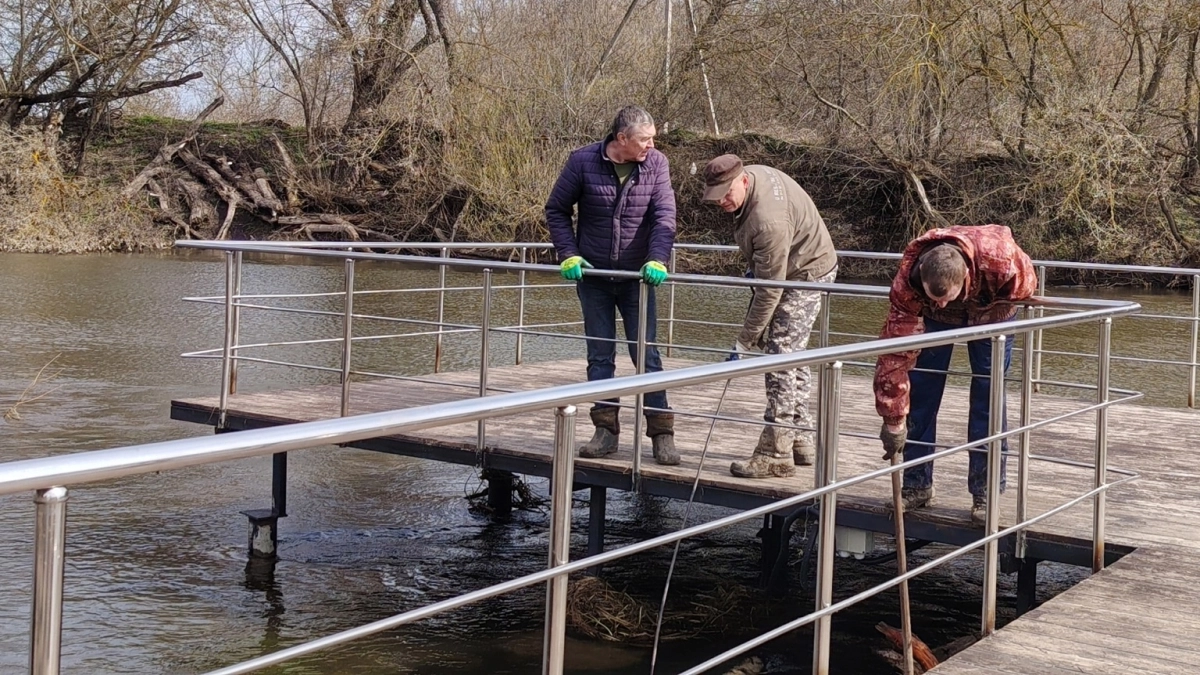 В Лебедяни убирают последствия паводка на Турецком спуске