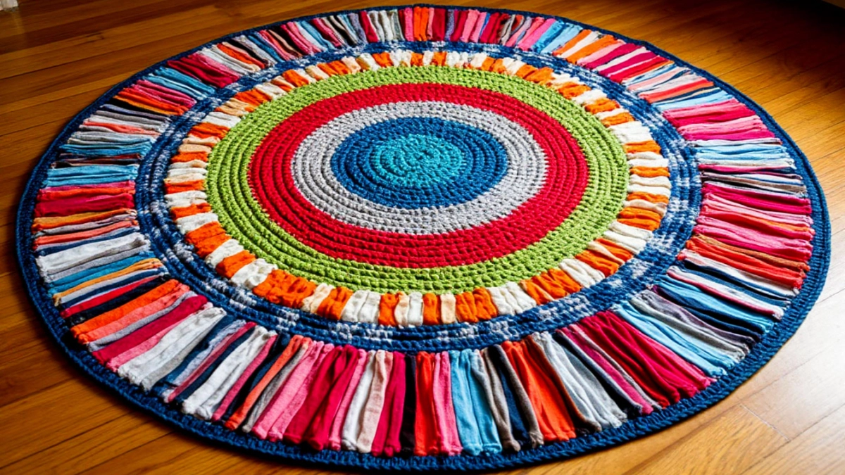 Старые футболки и веревки больше не выбрасываю – плету коврики: простейшая техника, которую каждая знает с детства