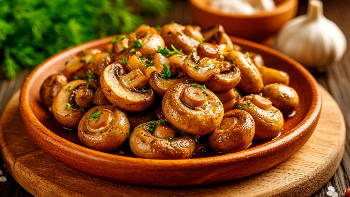 Жареные шампиньоны с луком и чесночком: золотистые, ароматные — пальчики оближешь
