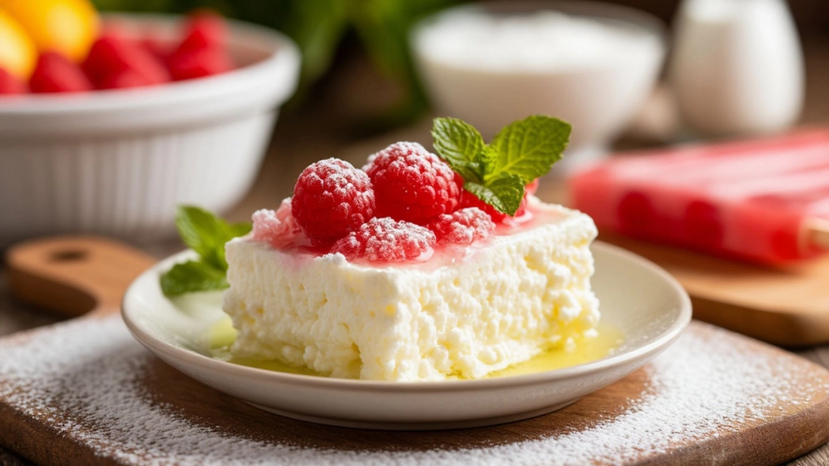 Взбиваю творог, йогурт и желатин — через полчаса торт «Эскимо» готов, нежнее и легче ресторанного