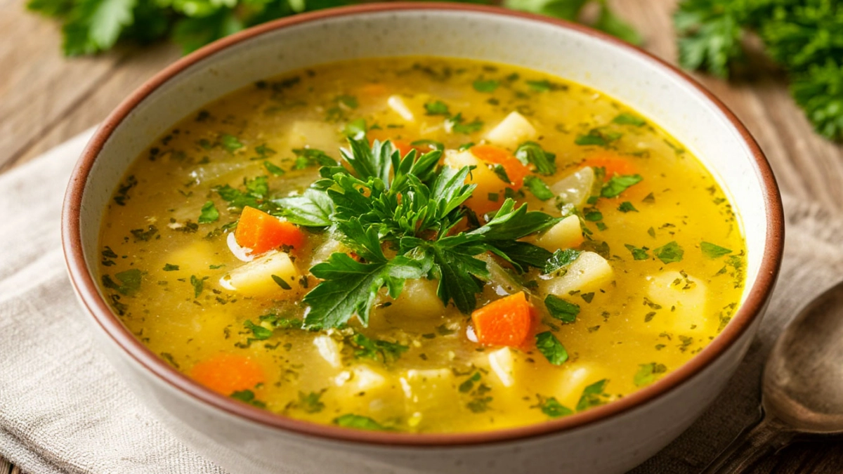 Все лето готовлю этот зеленый суп: вкусный способ съесть много зелени и молодой капусты — подаю с чесночной сметаной