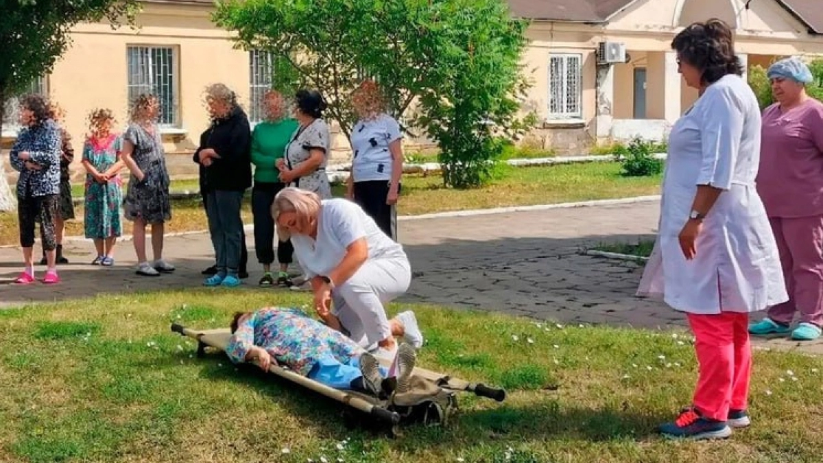 В Липецком наркодиспансере состоялись пожарные учения