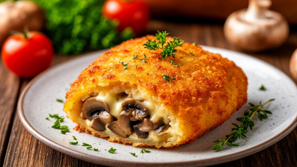 Котлеты по-гомельски: хрустящая картофельная корочка и сочная начинка из грибов с сыром