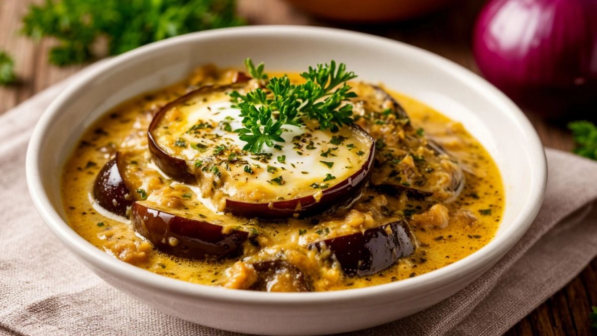 Баклажаны больше не жарю как раньше: делаю вкусный гарнир с луком, сметаной и прованскими травами - получаются как белые грибы